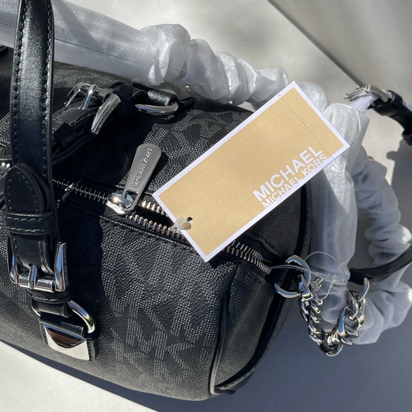 (new+tag) Michael Kors (MK) Grayson medium chain leather satchel — limited edt - Picture 8 of 16